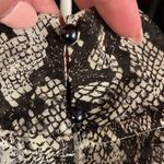 Tahari snakeskin high neck/mock neck long sleeve blouse Photo 3