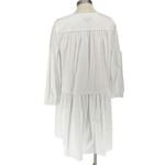 J. Crew Cotton poplin tunic dress with farmer's market embroidery Medium NWT White Photo 5