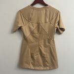 Tommie Copper Womens Short Sleeve V Neck Compression Shirt with Front Zipper L Tan Size XL Photo 3