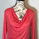 TIFFANY & GREY CORAL FITTED SLOUCH LONG SLEEVE LIGHTWEIGHT TOP SIZE MED Orange Photo 2