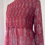 Xhilaration Burgundy Peplum Blouse Photo 2