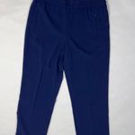 Tory Burch NEW  Addison Crepe Pull On Stretch Waist Cropped Ankle Pants Navy Sea Photo 0