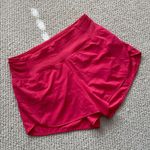 Lululemon Real Quick High Rise Short 3.5” Fuchsia Pink Size 6 EUC Speed Hotty Photo 3
