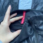 Spanx  Faux Leather Moto Hip Zip Black Leggings Medium High Waist Sexy Photo 5