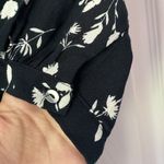 Olivaceous  Black and White Floral Print Midi Dress with Short Sleeves Photo 6