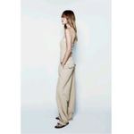 ZARA  Khaki Cargo Strapless Jumpsuit Photo 3