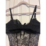Black Lace Corset Bustier Babydoll Lingerie Top Adjustable Straps Size undefined Photo 4