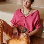 Sézane La Maille Sezane Hot Pink Knit Sweater Top Photo 0