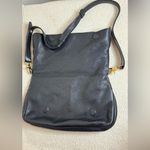 Tory Burch Black Leather Shoulder Bag with Gold Logo Photo 4