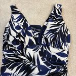 Lands' End Womens One-Piece Slendersuit Swimsuit Blue Floral Print 18W Photo 1