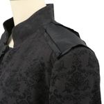 NWT Craig Signer Lined Floral Damask Raw Edge Taffeta Trim Evening Jacket Black Size L Photo 3