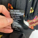 Urban Outfitters NWT  Black Floral Smocked Long Sleeve Mini Dress - Size S Photo 8