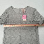 Philosophy  Lace Shirt Womens Size Small Gray‎ Top Short Sleeve Blouse New Photo 4