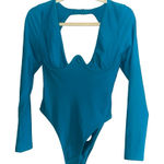 Andrea Iyamah  Amar One Piece Long Sleeve Swimsuit Ocean Blue Size‎ M NWT Photo 0