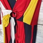 Boston Proper  Geometirc Color Block Art Deco Wrap Maxi Dress 8 Photo 5