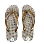 Tommy Hilfiger  Flip Flops Womens Size 9 Brown Monogram Thong Sandals Photo 1