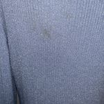 White Stag Blue Sparkly Silver V-Neck Sweater Women’s Size Large Photo 3