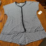 Ellen Tracy  Pajama Set Black and White Shirt and Shorts Size 1X New Photo 0