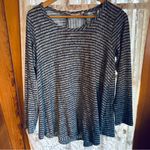 Soft Surroundings NWOT  Gray/Blue Striped Top Small Photo 1