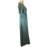 Show Me Your Mumu  faye flutter maxi dress Deep V open back sage crisp size small Photo 6