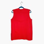 Woman Within NWOT  Red Pink Mock Neck Sleeveless Jersey Knit Blouse Photo 7