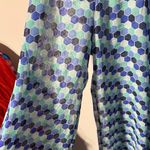 Bar III Women’s Small Bar lll Blue Aqua Hexagon Sheer Swim Bikini Cover Up Pants NWT Photo 1