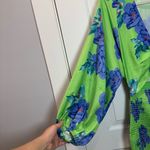 Free People  Mini Dress Cassie Dress Lime Blue Size S Summer Dress Photo 5