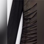 ZARA  Women’s Mixed Tulle Dress Small Black Mesh Overlay Long Sleeve Cocktail NWT Photo 4
