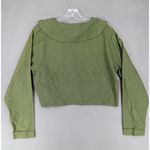 APRIL CORNELL Green Crop Eleanor Blouse Sz M Romantic‎ Cottagecore Jacket Size M Photo 3