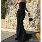 House Of CB  ‘Seren’ Black Floral Lace Back Maxi Dress‎ NWOT size M Photo 3