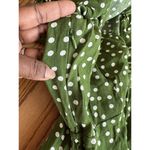 Montrez Romper Surplice Neck Slim Polka Dot Green & White No Tag Measures M Size M Photo 9