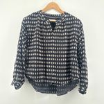 Pilcro Anthropologie Tavi Textured Black Blouse XS Cotton Bohemian Boho Shirt Photo 2