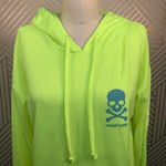 SoulCycle  Neon Green Hamptons Skull‎ Logo Hoodie Photo 2