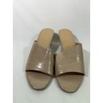 Ann Taylor  Causal Chic Women Croc Embossed Wedge Mules Slides Shoes Beige Size 9 Photo 1