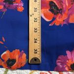 Royal blue size large Floral Halter Dress in Blue and Pink not lined no pockets Photo 4