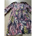 Boden Dress Womens 8 Blue Floral Linen Preppy Lightweight Career Event Beachy Photo 3