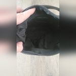 Fossil Vintage Y2K era  black leather shoulder bag with white stitching. Photo 11