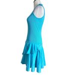 Ralph Lauren Black Label Drop Waist Tank Ruffle Dress Size M Blue Tiered Ribbed Size M Photo 6