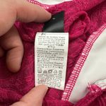 SheIn  Halter Top M Hot Pink Lace Bow Neck Asymmetrical Handkerchief Hemline Y2K Photo 4