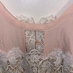For Love & Lemons NWT $228  Pink Lace Ruffled Overlay Sienna Keyhole Dress XS Photo 9