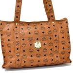 MCM Cognac Vicetos Heritage Top Zipper Closure Shoulder Bag Authentic EUC Photo 14