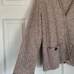 J.Jill Tweed Knit Cardigan Sweater Jacket Pink Grey Photo 4