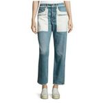 Helmut Lang  Inside Out Oversized‎ Boyfriend Jeans Blue Denim White Pockets 31 Photo 2