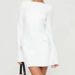 Princess Polly White Long Sleeve Mini Dress Photo 0