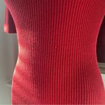 Theory Ribbed Crewneck Short Sleeve Sweater Dress, Red, Size M New w/Tag Photo 8