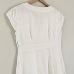 Boden USA Boden 100% Linen Sequin Cap Sleeve Sorrento Dress White Pink Green Red Size 6 Photo 4