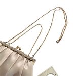 Jessica McClintock Vintage New 
Satin White Bridal Purse
Rhinestone Evening Bag Photo 5