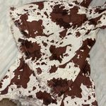 Wisteria Lane Cow Print Flare Jeans Photo 3