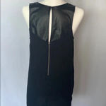 Silence + Noise  Black Sleeveless Faux Leather Detail Dress Medium Photo 4