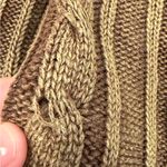 Vintage Misdemeanor Brown Y2K Cable Knit Hooded Sweater Size Medium FLAW Photo 8